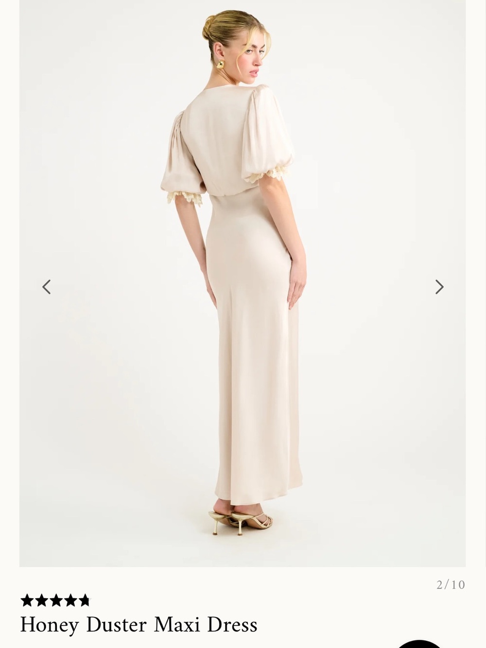 Rumored Cream Lace-Trim Maxi Dress - Picture 2 of 2